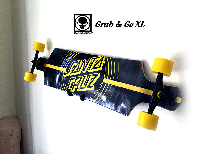 SkateHoarding® Grab & Go XL Skateboard Complete Wall Hanger –