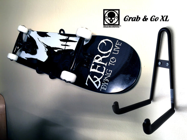 SkateHoarding® Grab & Go XL Skateboard Complete Wall Mount Hanger